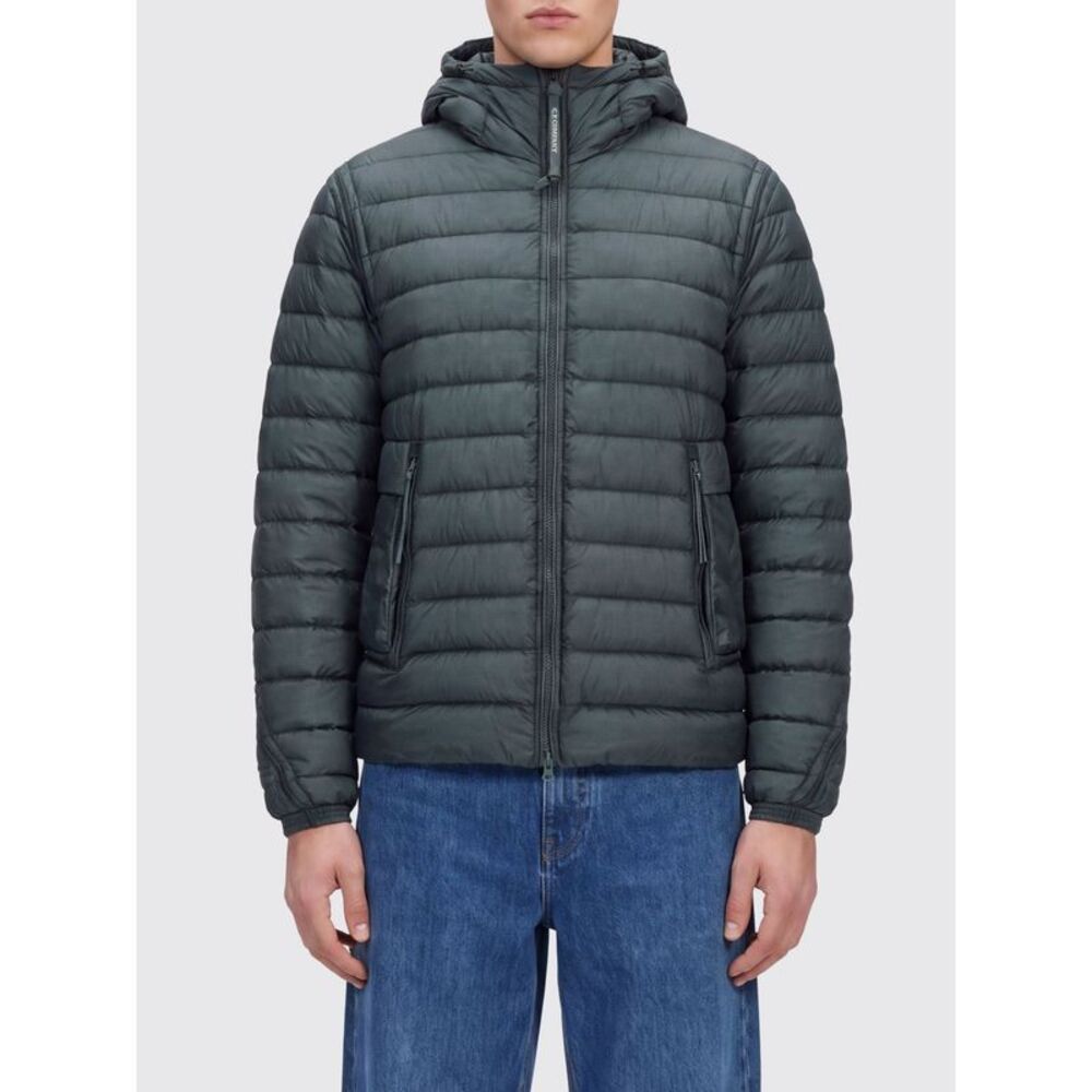 C.P. Company Men C.P. Company Short Nylon Puffer Jacket With Iconic Goggle Hood
